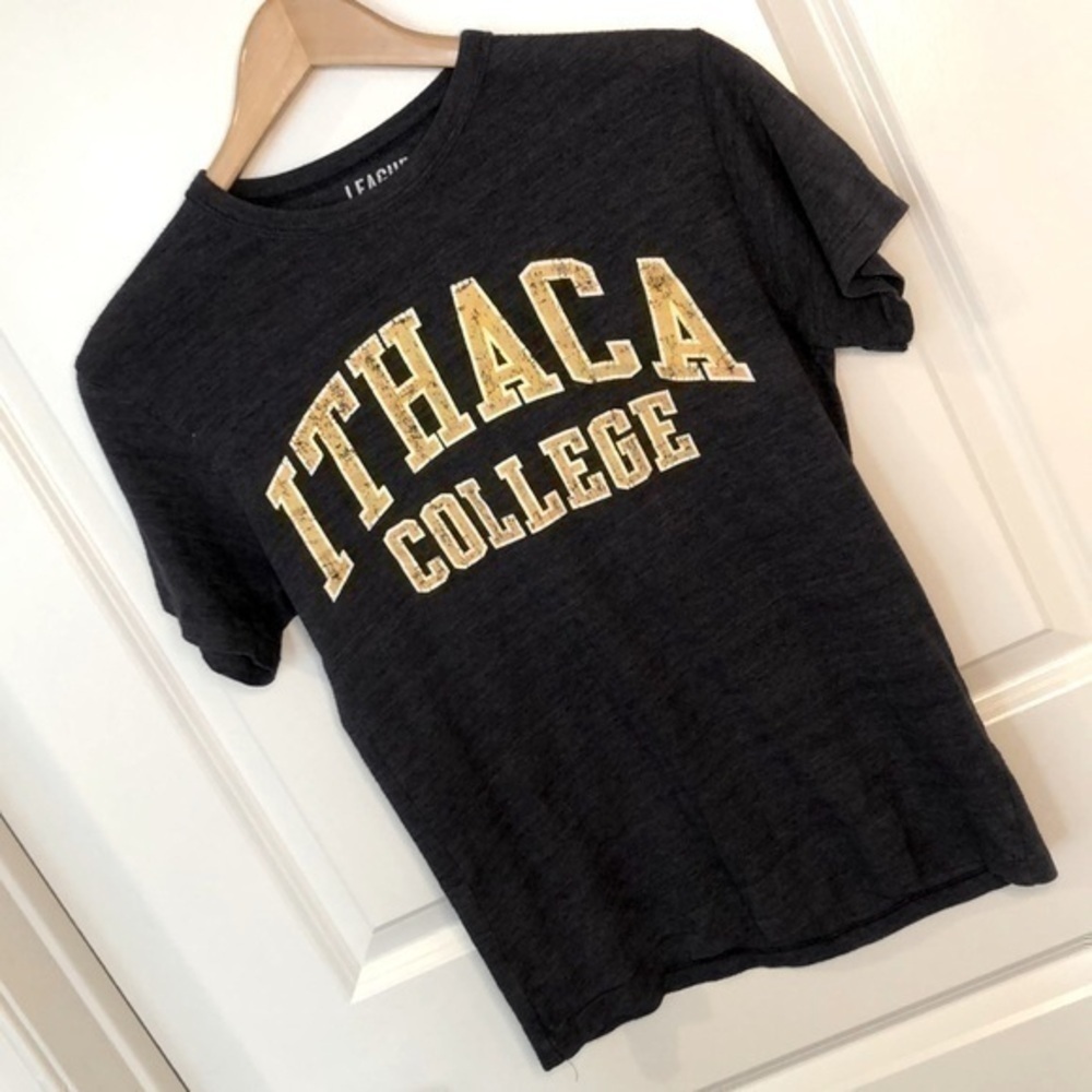 ITHICA | ITHICA College Navy T-Shirt, Size Small